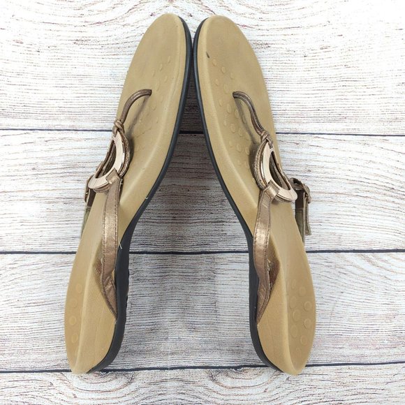 Vionic Womens Bronze 340 Karina Orthaheel Slip On Thong Sandal Size US 10 - Picture 5 of 8